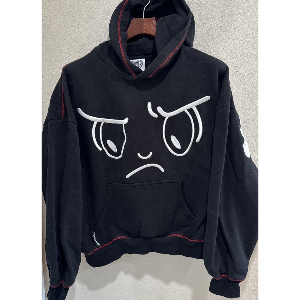 Named Collective Megan Thee Stallion Animated Face Hoodie Oversized XL Y2K Black